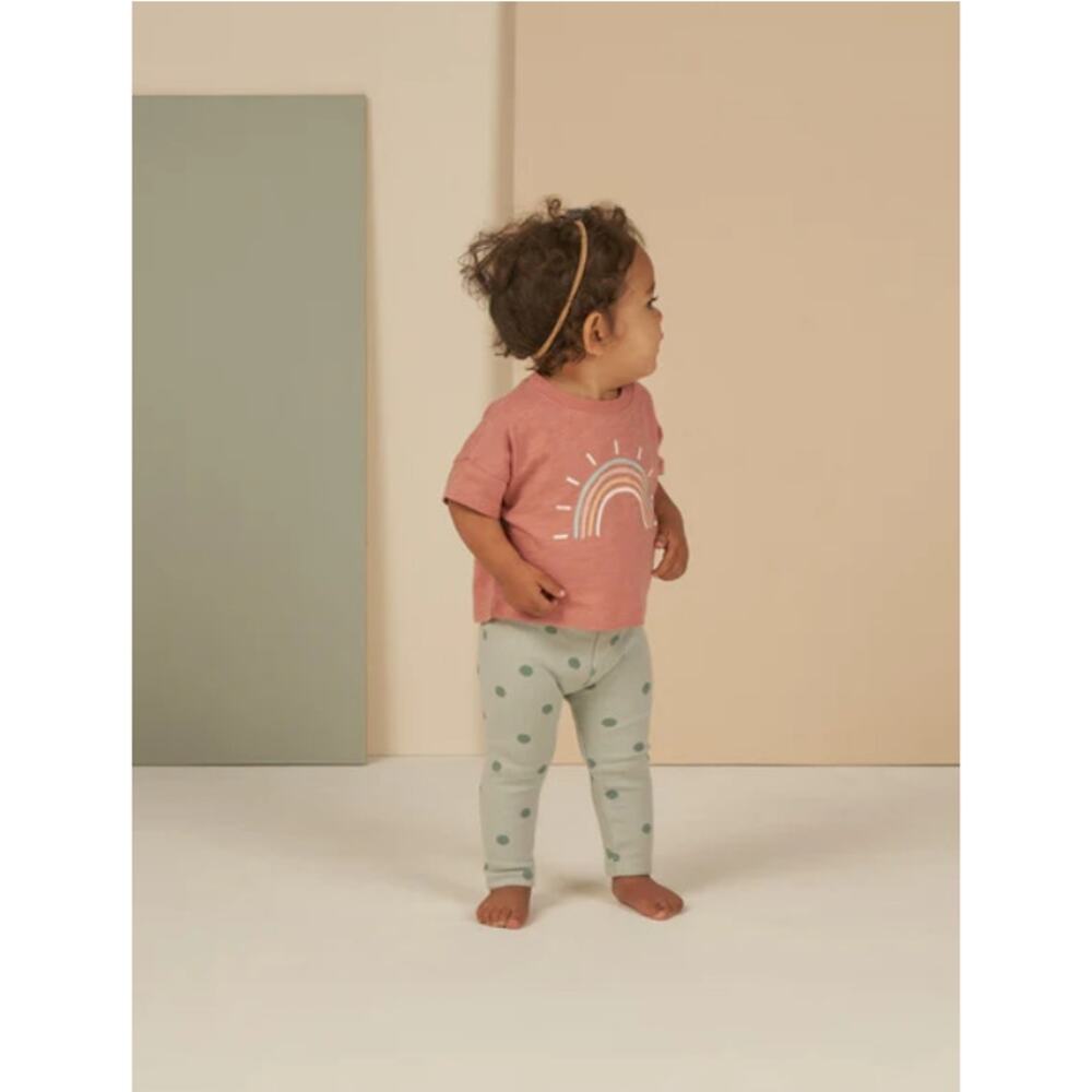 Rylee + Cru Baby Pink Rainbow Short Sleeve Boxy Tee Size 2-3Y